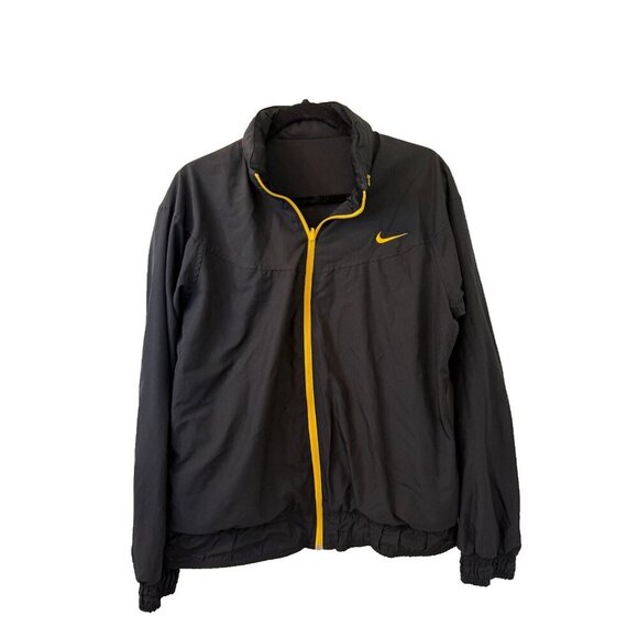 Nike Men's Black & Yellow Livestrong Reversable Hooded Windbreaker/Jacket Sz XL - Picture 1 of 14
